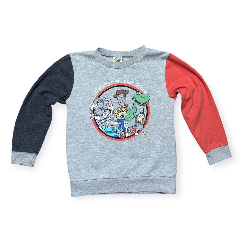 Disney Pixar Toy Story Pullover Sweatshirt Boys Size 5T Crewneck Long Sleeve